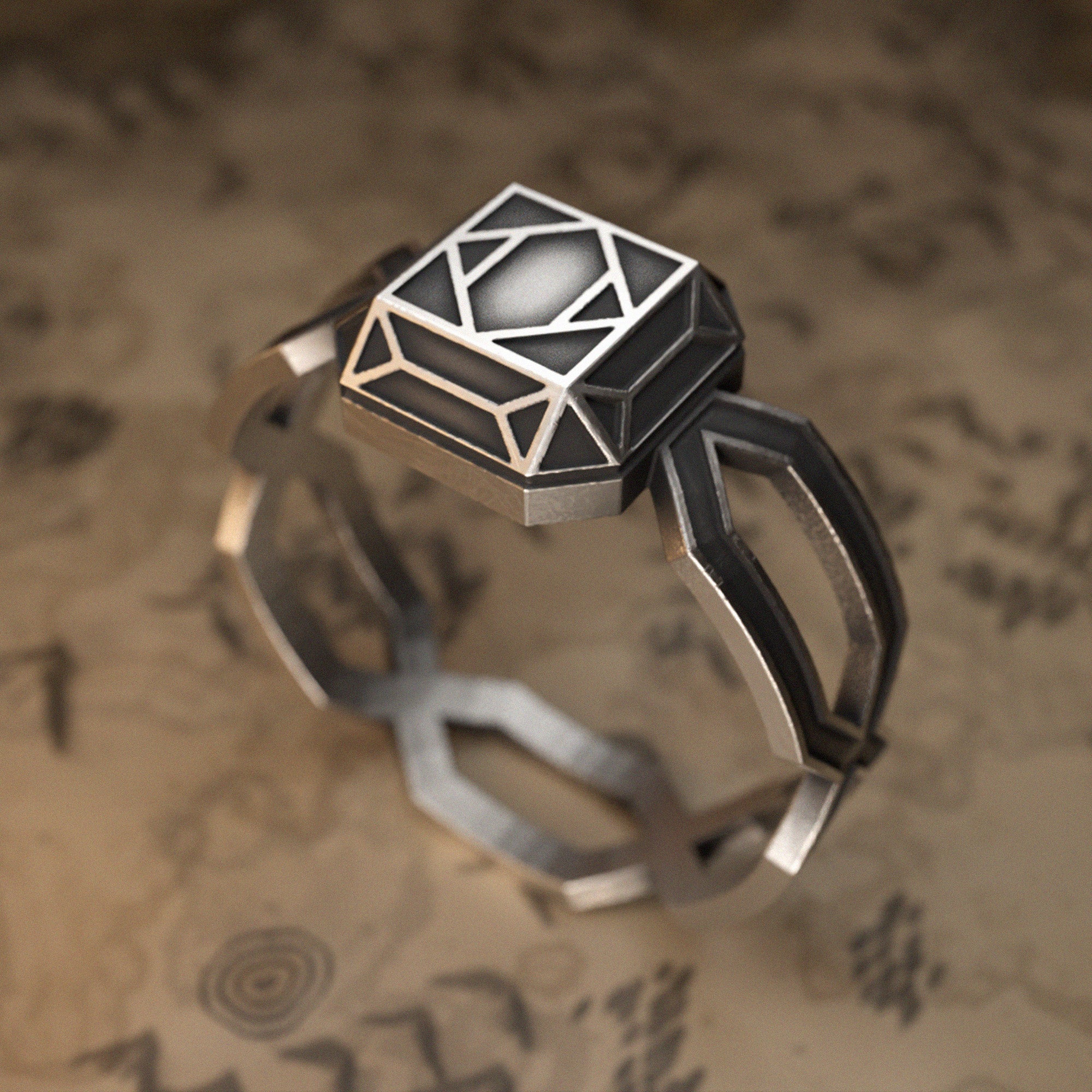 Dwarven Fantasy Silver Ring